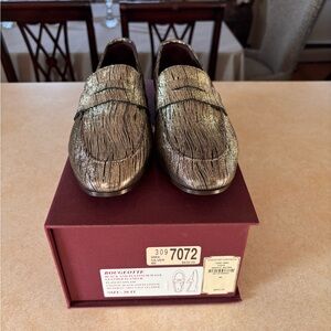 Metallic Silver Women's Slip-On Loafers